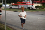 A runner with a turkey hat
